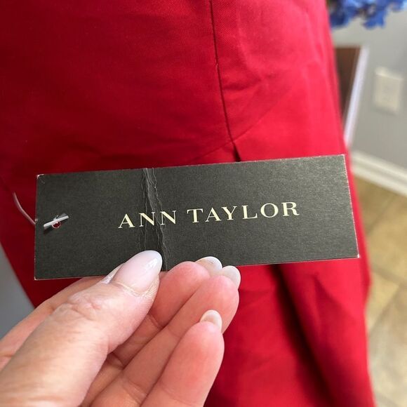 Ann Taylor Elegant Red Strapless Dress - Picture 3 of 11